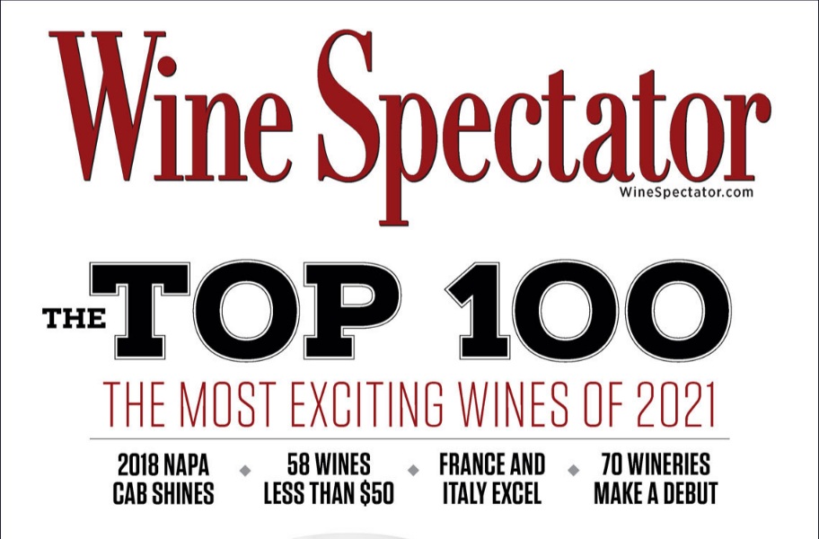 Campania protagonista nella Top 100 del 2021 di Wine Spectator