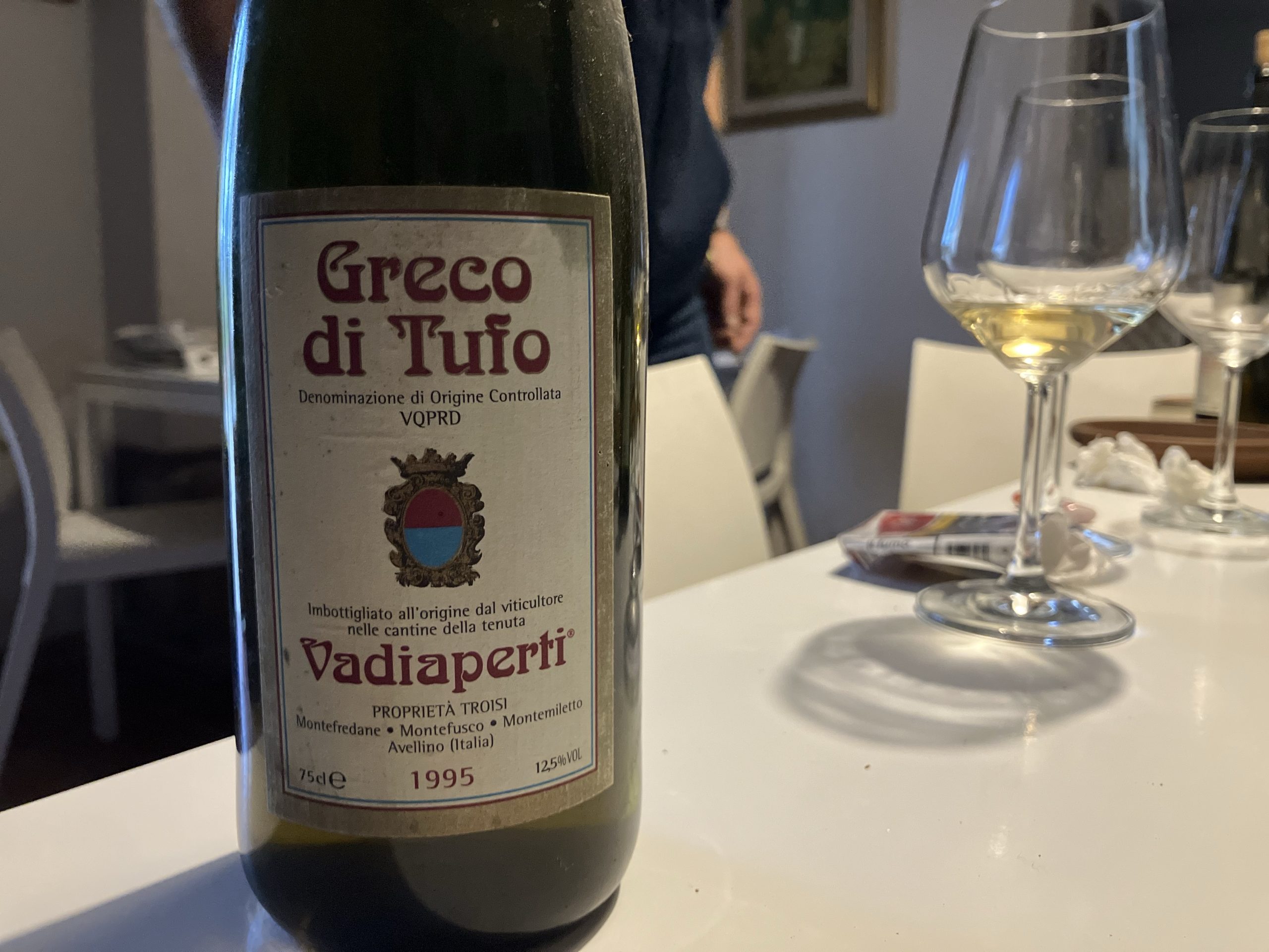 Greco di Tufo 1995: una storica bottiglia di Vadiaperti