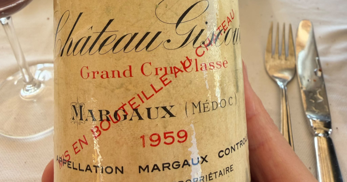 Il Margaux 1959 di Château Giscours: un giovanotto